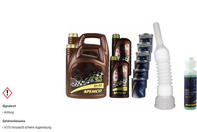 12L PEMCO Motoröl iDRIVE 350 5W-30 API SN/CF inkl. Additiv Auslaufschlauch