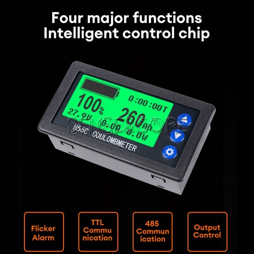 DC 9-100V 100A/400A Battery Level Monitor Hall Coulomb Meter Voltmeter Ammeter - Picture 2 of 25