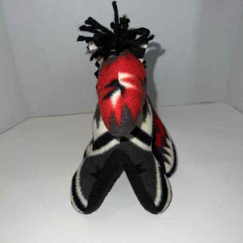 Horse Southwest Style Red Black White Southwest Stuffed Animal Plush - Picture 3 of 8