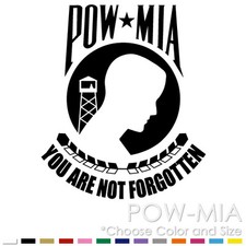 Pow Mia Flag Military Army Car Window Vinyl Decal Sticker Pm-01 Pow Mia Flag Military Army Car Window Vinyl Decal Sticker Pm-01