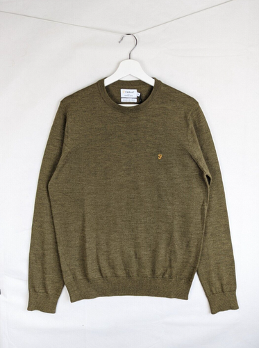 Farah Mullen Merino Wool Crew Neck 