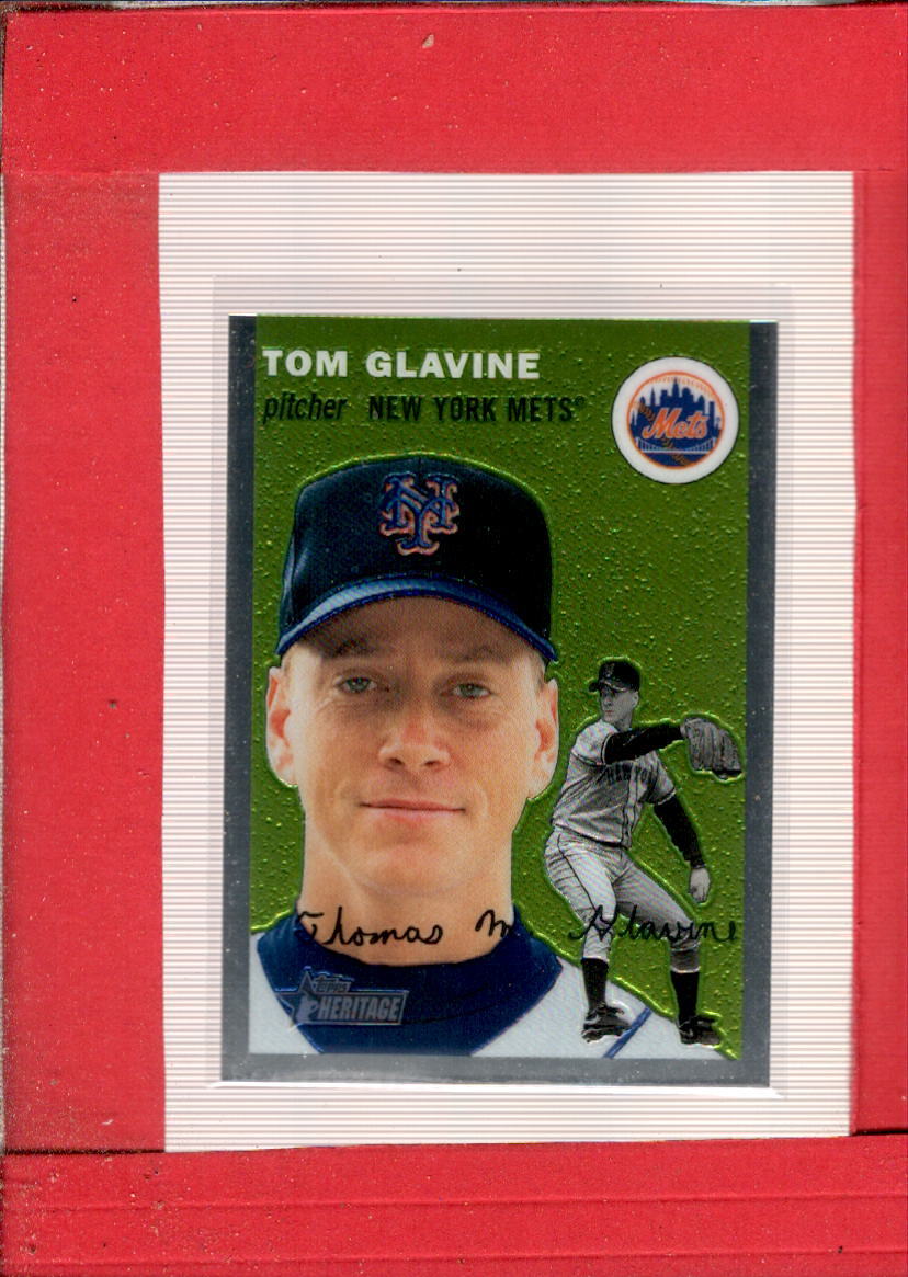 Tom Glavine #THC86 Baseball Cards 2003 Topps Heritage Chrome trading card — raw and PSA graded price guide