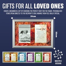 Image of PERSONAL PHOTO FRAME WITH STAND MEMORY PICTURE PRINT MESSAGE WALL HANGING GIFT