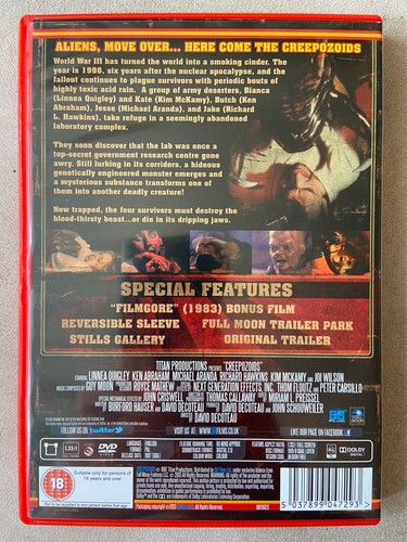 Creepozoids With Richard L Hawkins DVD 18 1987 Horror New & Sealed 681G - 第 2/3 張圖片