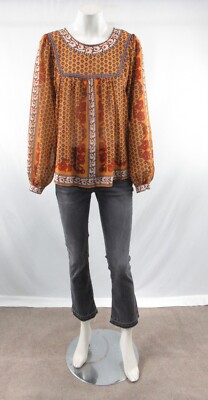 NWOT Flying Tomato Women's Long Sleeve Anthemion Print Top Size S  #OS791