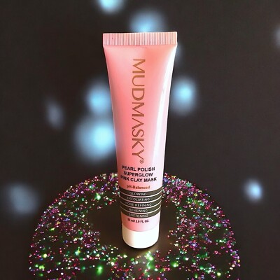 MUDMASKY Pearl Polish Superglow Pink Clay Mask 2 fl oz New Without Box & Sealed
