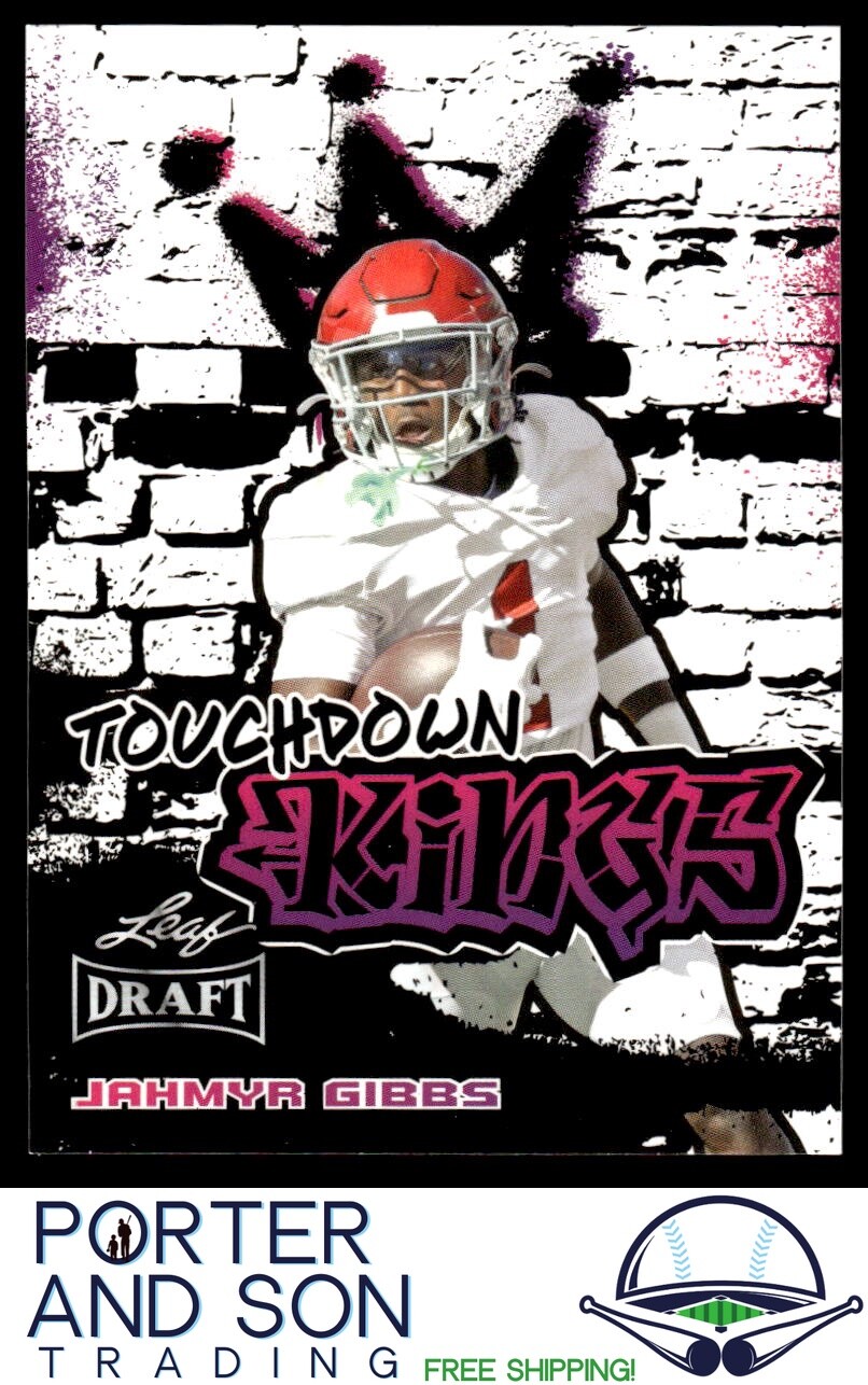 Jahmyr Gibbs 2023 Leaf Draft Rookie Card #96 Alabama Detroit Lions