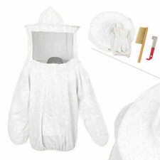Adult Bee Keeping Jacket +Gloves +Brush +J Hook Hive Set of Beekeeper Tools
