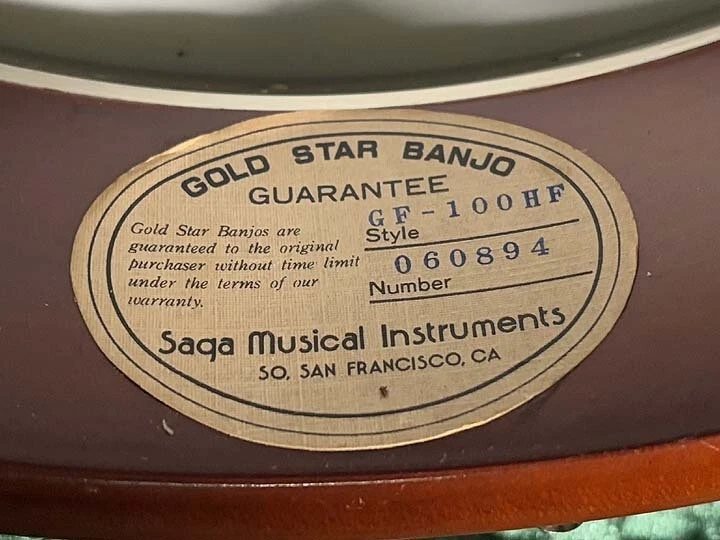 GOLD STAR GF-100 HF 2020s Banjo - Image 2 of 4