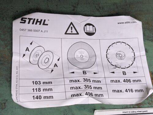 Stihl Outer Blade Thrust Washer 103mm 4205 760 9450 B 42057609450 4205-760-9450 - Picture 8 of 9