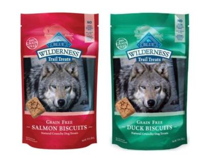 Blue Buffalo Wilderness Trail Treats Grain Free Duck Salmon Dog Biscuits 10oz