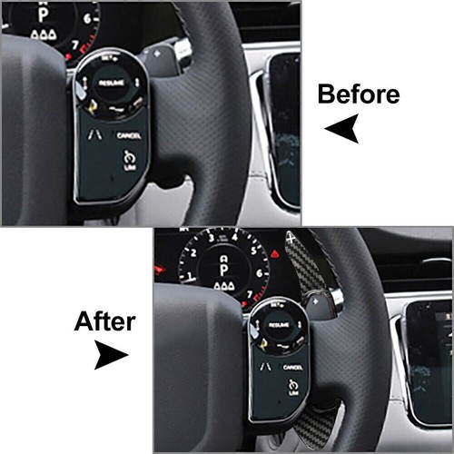 2X Carbon Fiber Steering Wheel Paddle Shifter Extension Fit Land Rover 2010+ - Picture 7 of 8