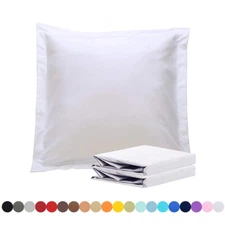 100% Brushed Microfiber Euro Pillow Shams Set of 2 Throw Pillow Cover 26 x 26 in
