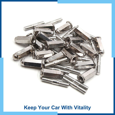 Pack (20) 6mm Dia Motorcycle Exhaust Pipe Muffler Screw Bolt Nut