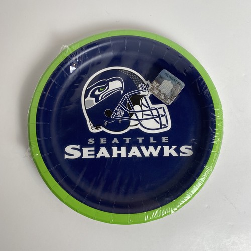 Platos de postre de papel para cena de los Seattle Seahawks servilletas de fútbol americano fiesta 8 - Imagen 5 de 11