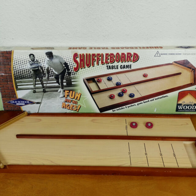Old School Sports Shuffleboard Table Top Game INCOMPLETE