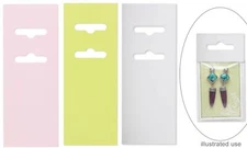 50 Earring Display Cards with Fold-Over Hang Tab Pink, Lime OR White *