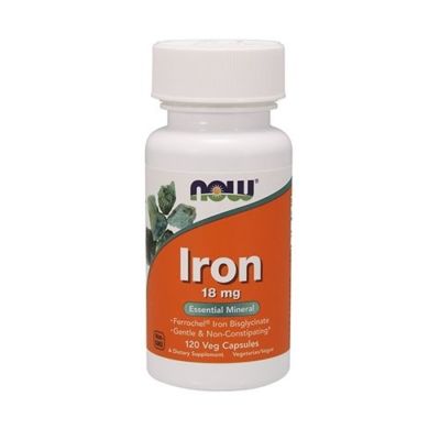 NOW FOODS, IRON 18mg Immunsystem 120 Veg. Kapseln SUPER PREIS