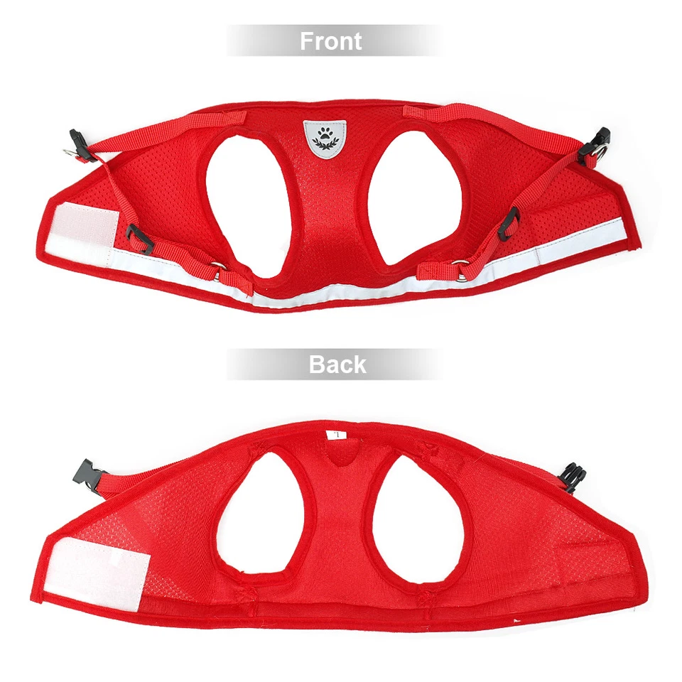 Cat Harness Mesh Breathable Kitten Harness Set Small Large Extra Large Blue Grey - Image 3 of 4