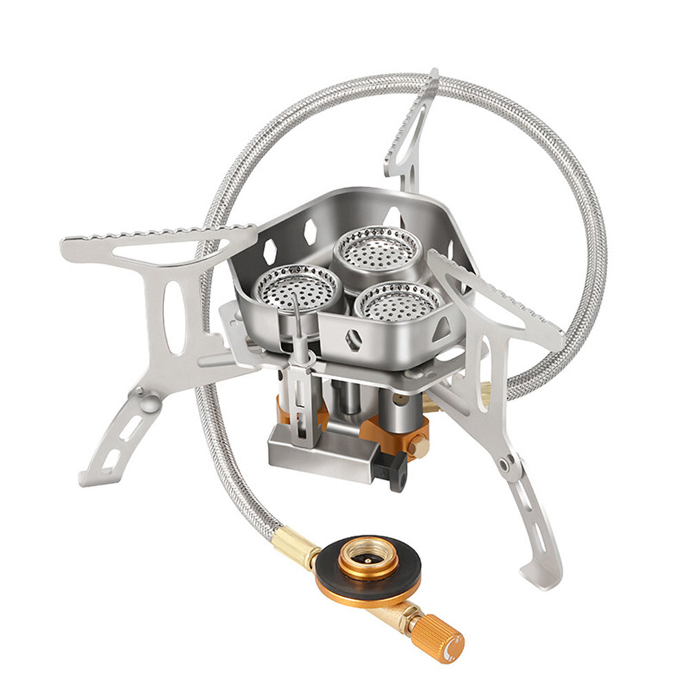 5800W Foldable Windproof Camping Gas Stove Outdoor Cooking Gas Split Burner  | eBay