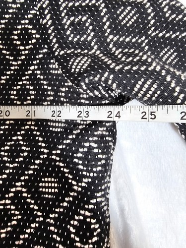 H & M Open Front Textured Black and White Printed Blazer Women's-SZ M - Picture 5 of 10
