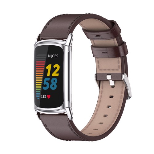 For Fitbit Charge 6 5 Watch Replacement Leather Watch Strap Metal Buckle Band US - Picture 8 of 17