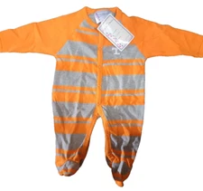 Two Feet Ahead Newborn Long Sleeve Footed Romper Tennessee Volunteer 12 Months