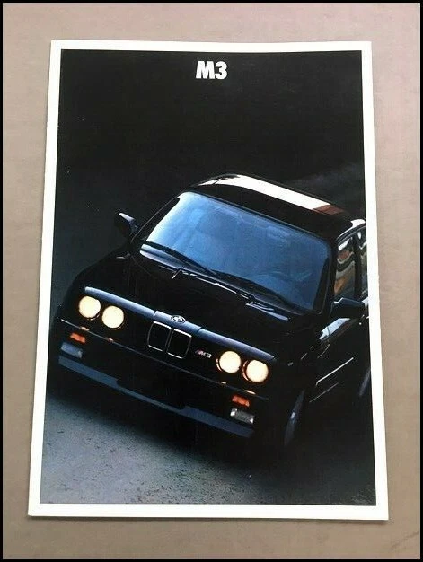 1987 1988 BMW M3 Original Car Sales Brochure Catalog and Color Paint Folder Foto 2 de 4