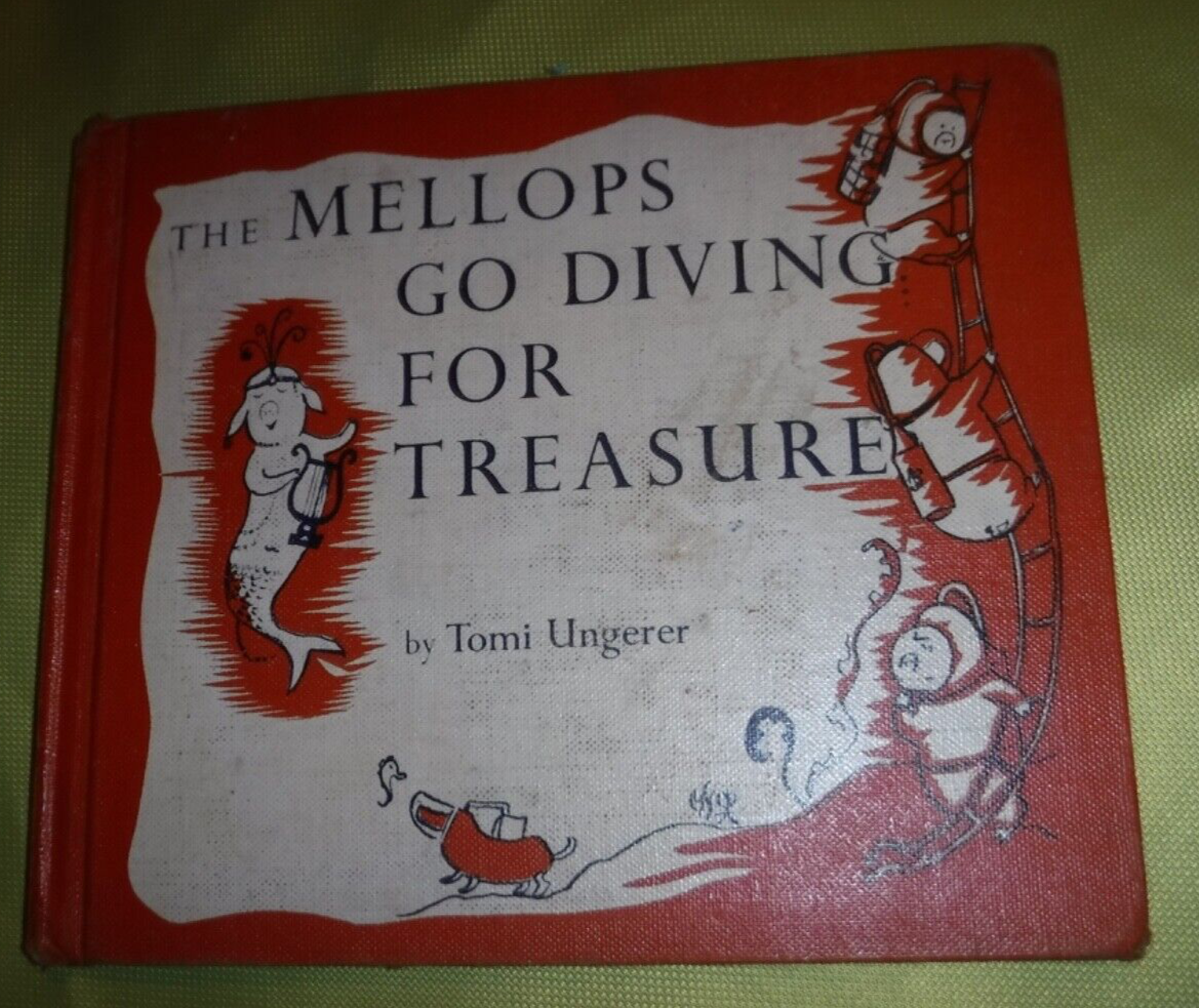 The Mellops Go Diving for Treasure;BY TOMI UNGERER 1957 VINTAGE 