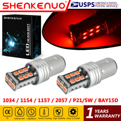 For Honda Nighthawk CB250 CB550SC CB650SC - 2X 2057 LED Tail Stop Brake Light US