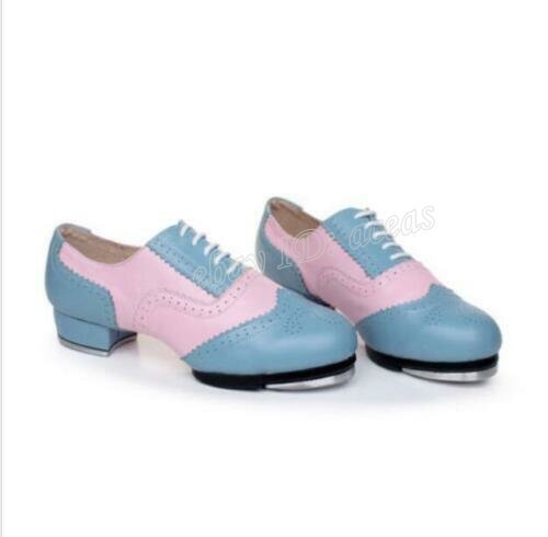 Mujeres Hombres Cuero de Vaca Cuero Genuino Zapatos de Baile Tap Suela Suave Lo último Zapatos de Baile - Imagen 12 de 30