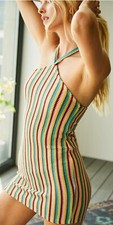 Urban Outfitters Archive Multi Stripe Knit Mini Dress Size Medium UK 10-12 BNWT