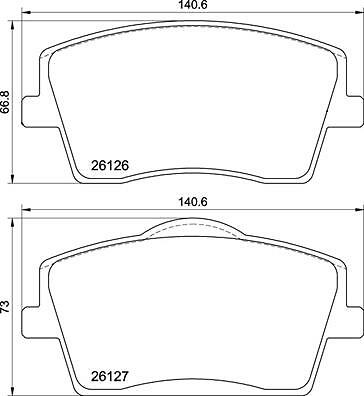 Brembo P 86 031 brake pad set, disc brake for Volvo, Volvo Asia