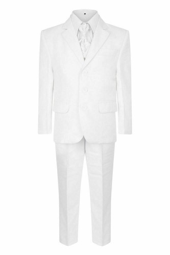 BOYS FINEST SUIT CREAM OR WHITE WEDDING HOLY COMMUNION BAPTISM FORMAL 1 -16 RS - Picture 3 of 4