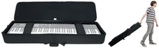 Rockville 76 Key Keyboard Case w/ Wheels+Trolley Handle For Dexibell Vivo S1