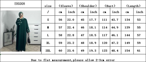 Elegant Women Muslim Kaftan Maxi Dress Dubai Abaya Evening Party Gown Loose Robe - Picture 40 of 242