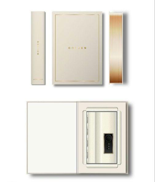 BTS MERCH BOX #18 Photo Card & Frame & Key Ring Jungkook Golden