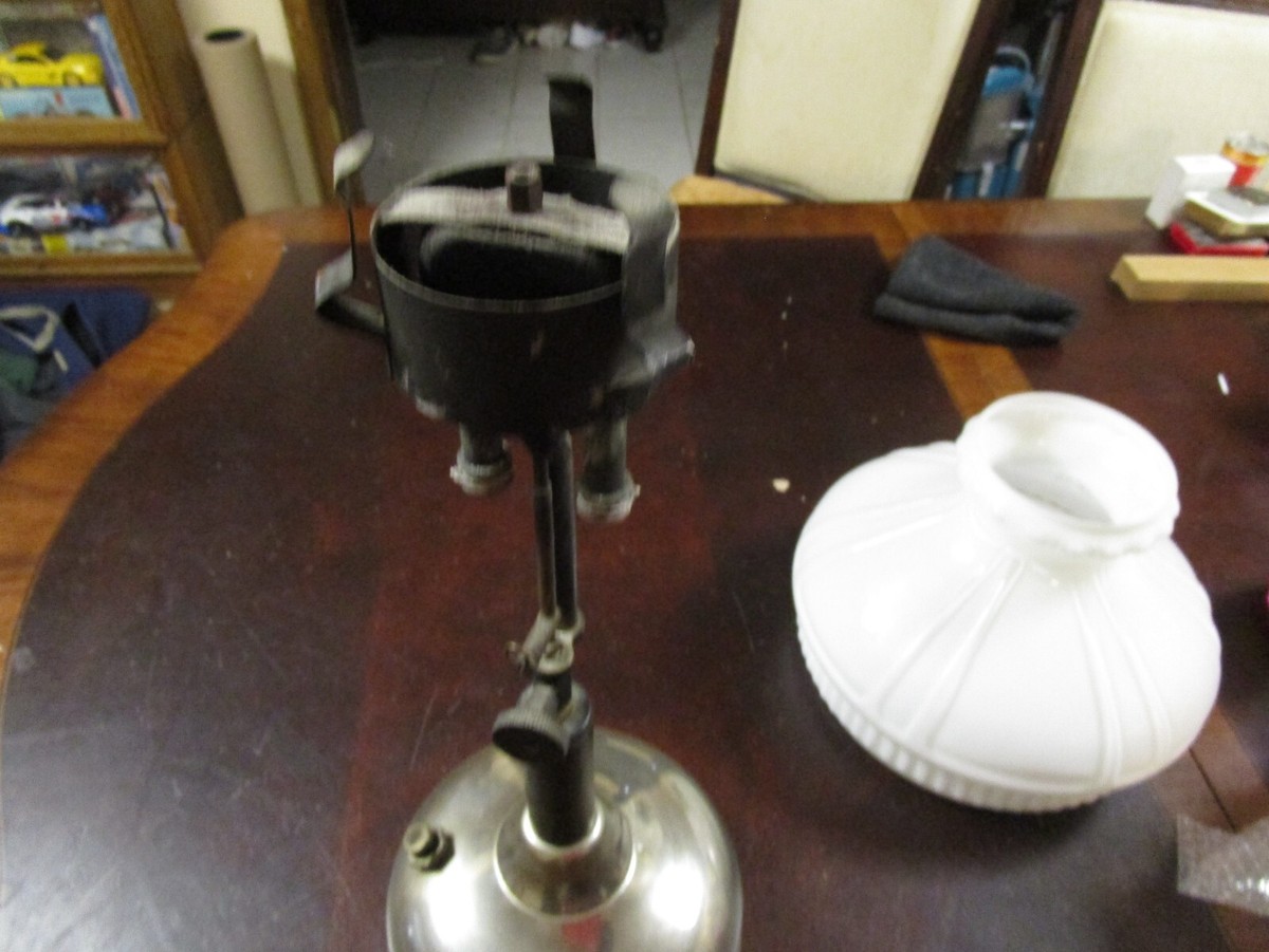 Vintage Coleman Quick Lite lamp with milk glass shade 1919 | eBay