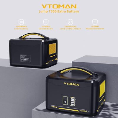 新品 VTOMANJUMP1000/JUMP1500/JUMP1500X/JUM VTOMAN Jump 1500X 1500W Portable Power Station, 828Wh LiFePO4