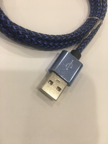 3 BRAIDED Blue USB Cable Charger Sync Cord for iPhone 3 Ft. - Picture 3 of 5