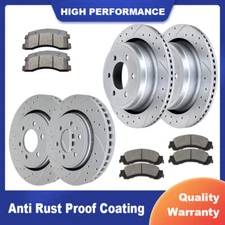 Front Rear Brake Rotors Brake for Ford F-150 6 Lug Rotor and Pad Disc Brakes Kit