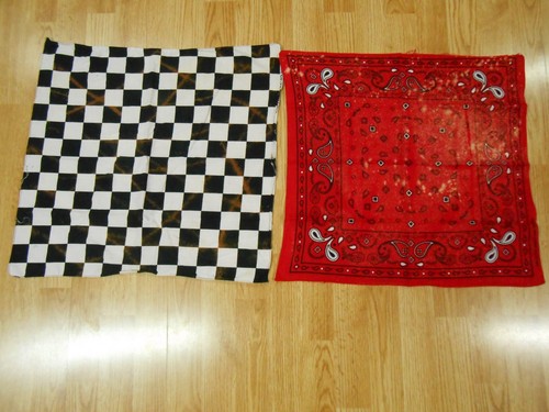 10 His Her UPCYCLED HECHO A MANO Algodón Envejecido PAÑUELO Hanky 20" - Imagen 3 de 8