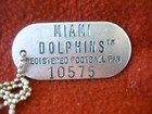 Vintage 90's Miami Dolphins NFL Team Mascot Dog Tags Career Record Holders Card — photo 5