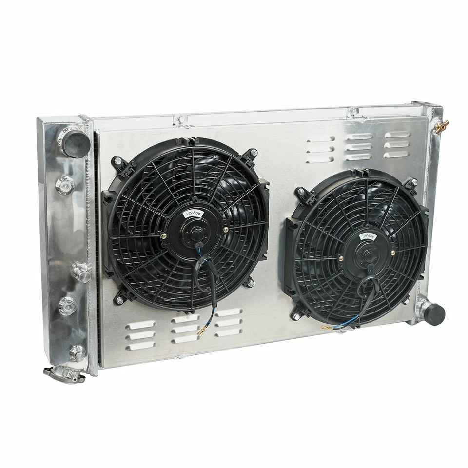 3 Row Aluminum Radiator+Shroud Fan For Chevy 1970-81 Camaro/ 1978-87 Monte Carlo - Изображение 2 из 4