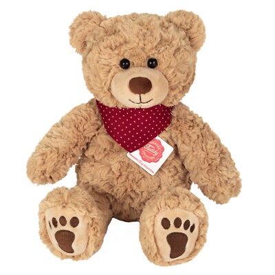 Teddy Hermann Teddy Curtis mit rotem Halstuch 30 cm 91327 Kuscheltier Plüschtier