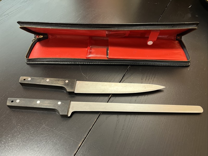 Vernon Vernco Black Angus Meat 2 Piece Carving Knife Set Hand Honed Japan