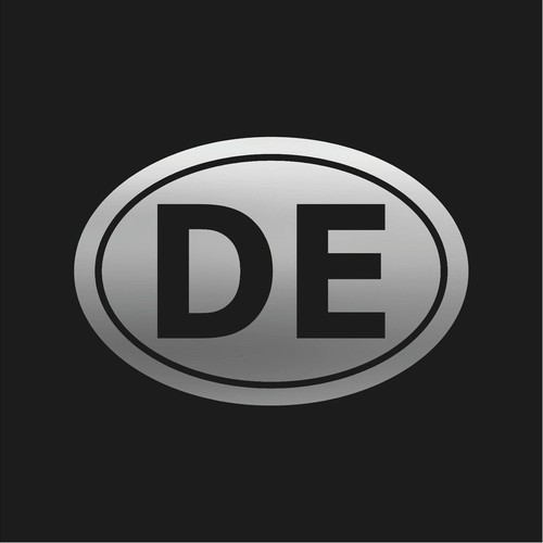 Delaware DE initials Vinyl Decal Window Oval DE Laptop Sticker - Picture 6 of 12