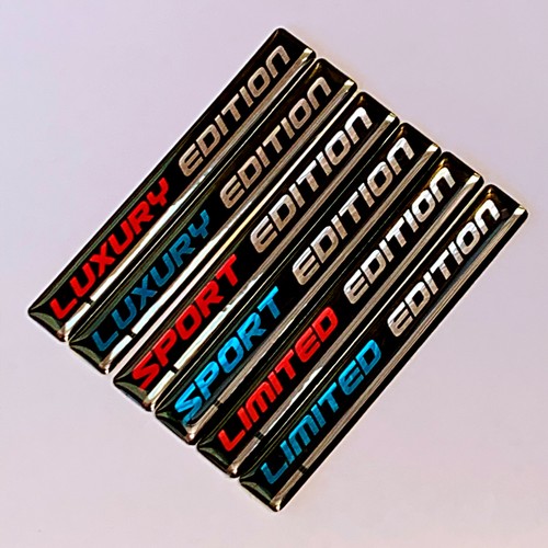 2x Accesorios Universales para Coche EDICIÓN ESPECIAL 3D Emblema Insignia Calcomanía Pegatina AZUL - Imagen 9 de 9