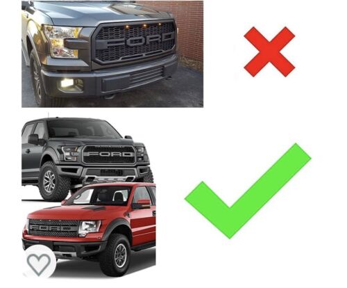 3pcs Smoked 12-SMD Amber Yellow LED Front Grille Running Lights For Ford Raptor - Picture 3 of 6