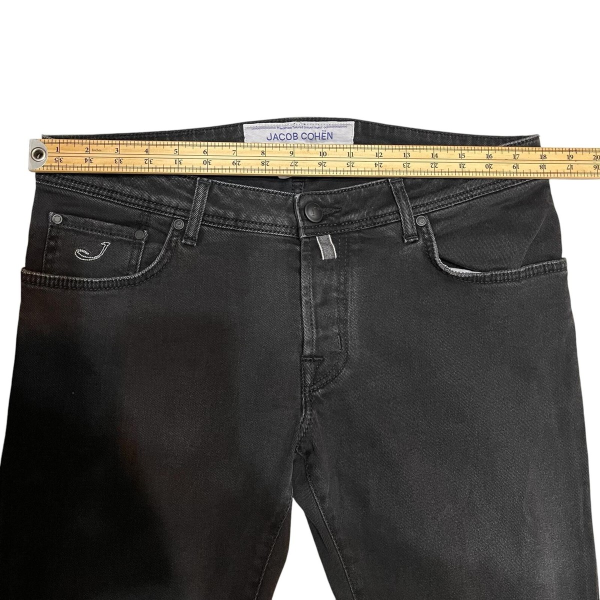 Jacob Cohen J622 Comfort Slim Handmade Denim Jeans Deep Gray Size